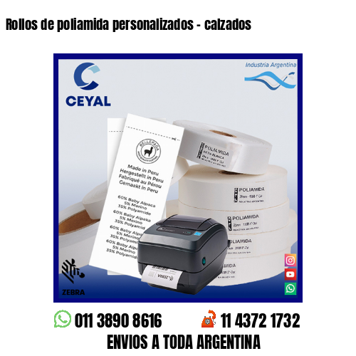 Rollos de poliamida personalizados – calzados
