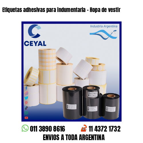 Etiquetas adhesivas para indumentaria – Ropa de vestir