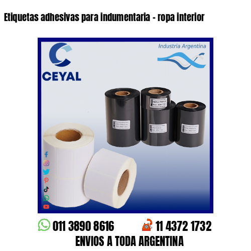 Etiquetas adhesivas para indumentaria – ropa interior