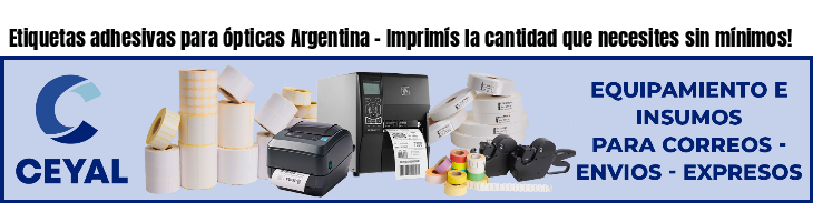 Etiquetas adhesivas para ópticas Argentina - Imprimís la cantidad que necesites sin mínimos!