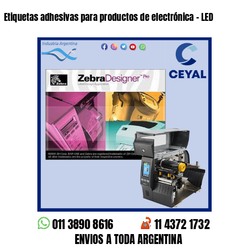 Etiquetas adhesivas para productos de electrónica – LED