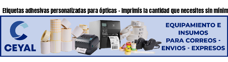 Etiquetas adhesivas personalizadas para ópticas - Imprimís la cantidad que necesites sin mínimos!