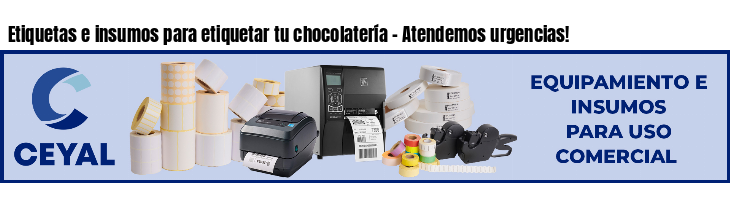 Etiquetas e insumos para etiquetar tu chocolatería - Atendemos urgencias!