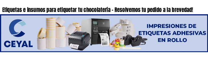 Etiquetas e insumos para etiquetar tu chocolatería - Resolvemos tu pedido a la brevedad!