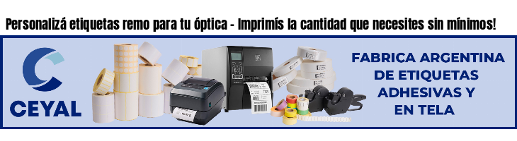 Personalizá etiquetas remo para tu óptica - Imprimís la cantidad que necesites sin mínimos!