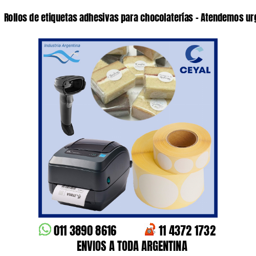 Rollos de etiquetas adhesivas para chocolaterías – Atendemos urgencias!
