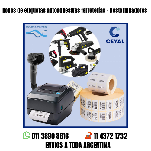 Rollos de etiquetas autoadhesivas ferreterías – Destornilladores