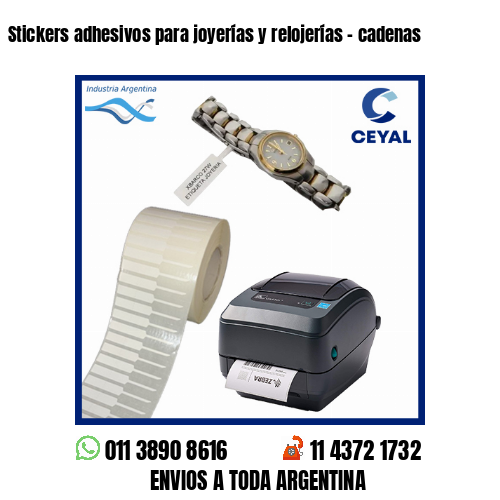 Stickers adhesivos para joyerías y relojerías - cadenas