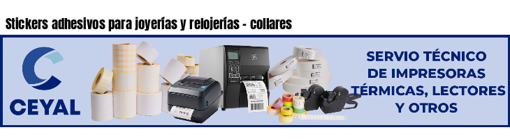 Stickers adhesivos para joyerías y relojerías - collares