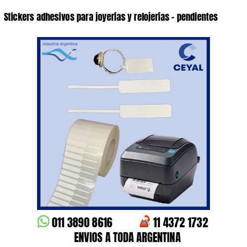 Stickers adhesivos para joyerías y relojerías – pendientes