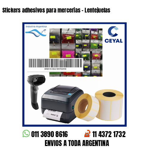 Stickers adhesivos para mercerías - Lentejuelas