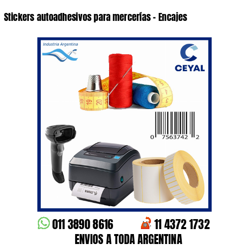 Stickers autoadhesivos para mercerías - Encajes