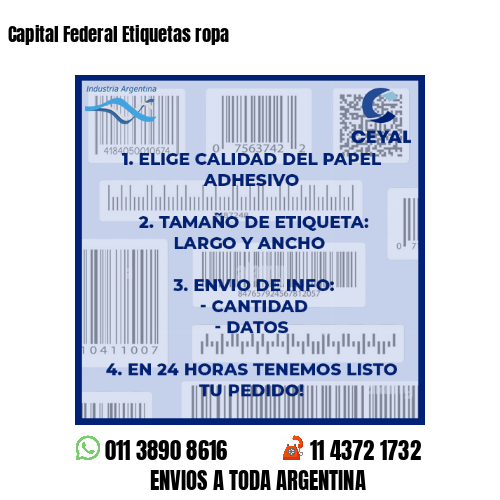 Capital Federal Etiquetas ropa