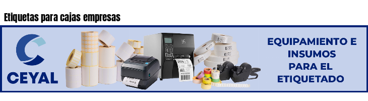 Etiquetas para cajas empresas 