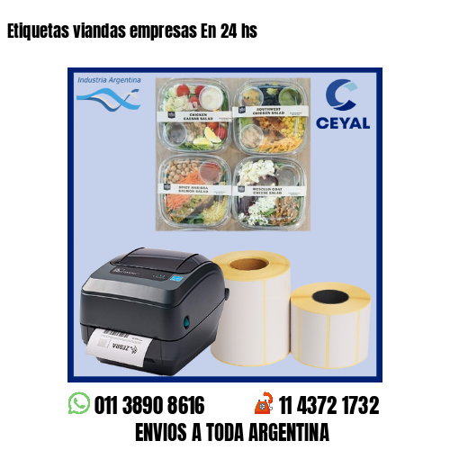 Etiquetas viandas empresas En 24 hs