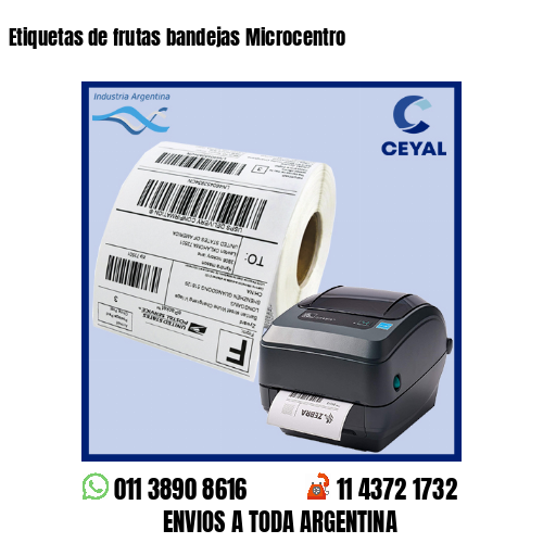 Etiquetas de frutas bandejas Microcentro
