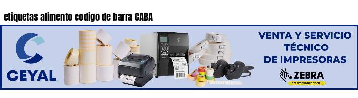 etiquetas alimento codigo de barra CABA