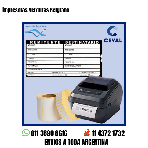 impresoras verduras Belgrano