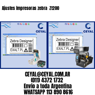 Ajustes impresoras zebra  Zt200