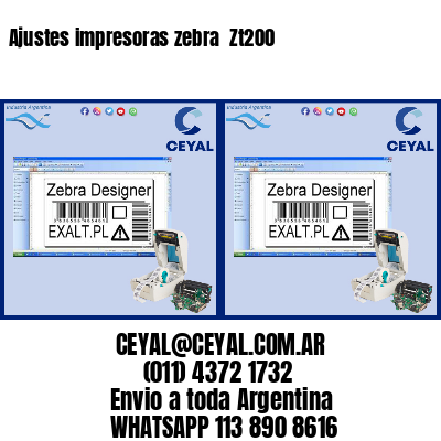 Ajustes impresoras zebra  Zt200