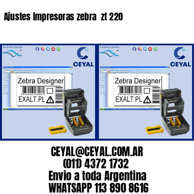 Ajustes impresoras zebra  zt 220