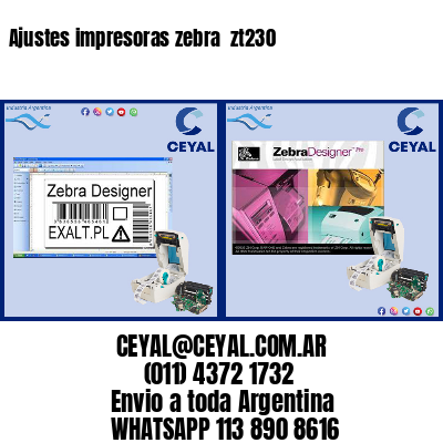 Ajustes impresoras zebra zt230