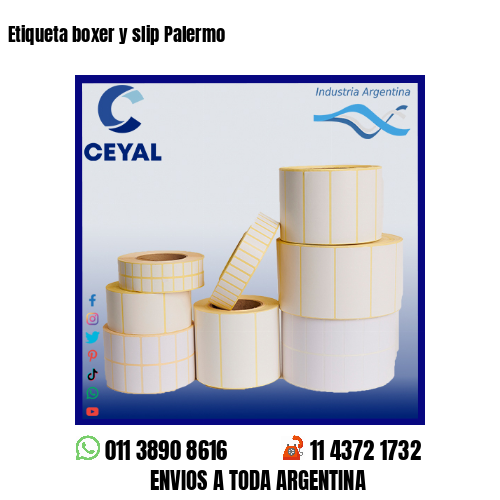 Etiqueta boxer y slip Palermo