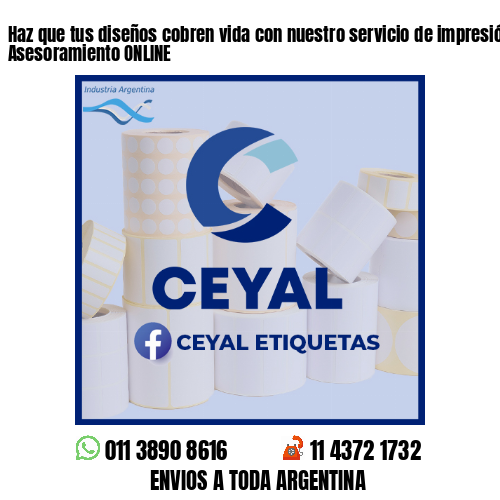 Haz que tus diseños cobren vida con nuestro servicio de impresión - Asesoramiento ONLINE