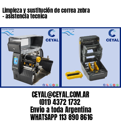 Limpieza y sustitución de correa zebra – asistencia tecnica