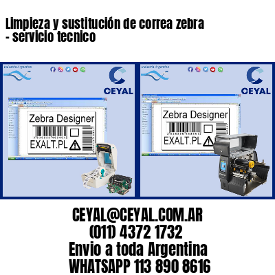 Limpieza y sustitución de correa zebra – servicio tecnico