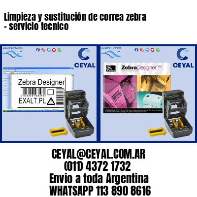 Limpieza y sustitución de correa zebra – servicio tecnico