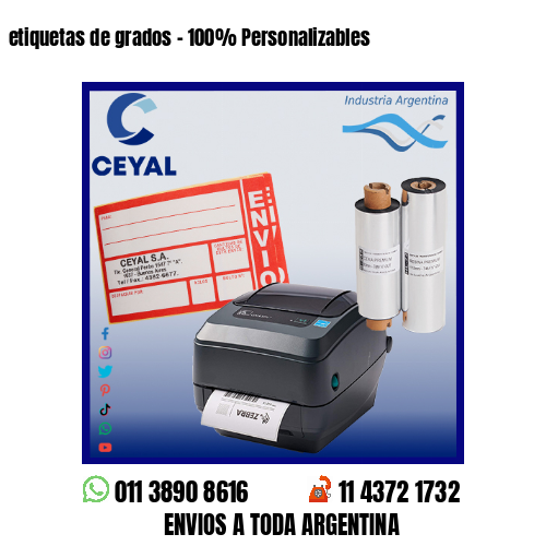 etiquetas de grados – 100% Personalizables