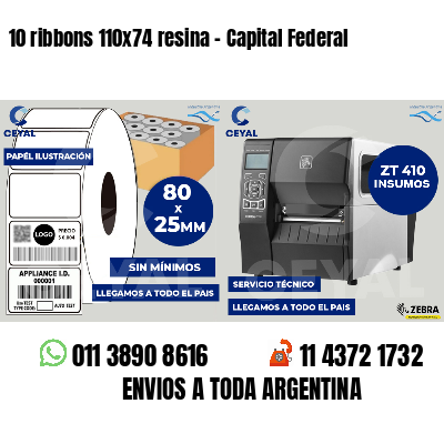 10 ribbons 110x74 resina - Capital Federal