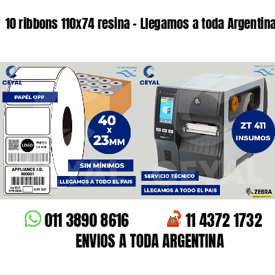 10 ribbons 110x74 resina - Llegamos a toda Argentina