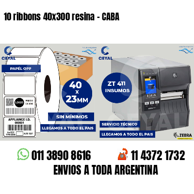 10 ribbons 40x300 resina - CABA