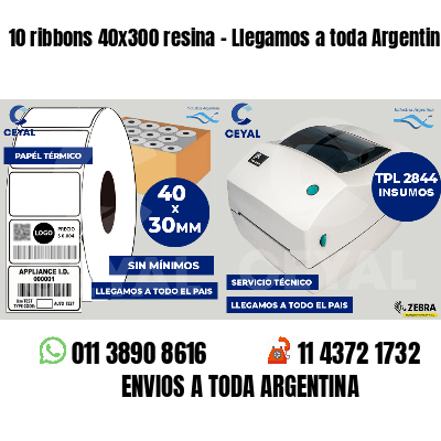 10 ribbons 40x300 resina - Llegamos a toda Argentina