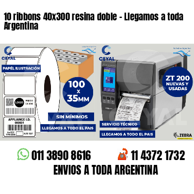 10 ribbons 40x300 resina doble - Llegamos a toda Argentina