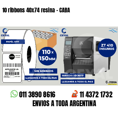10 ribbons 40x74 resina - CABA