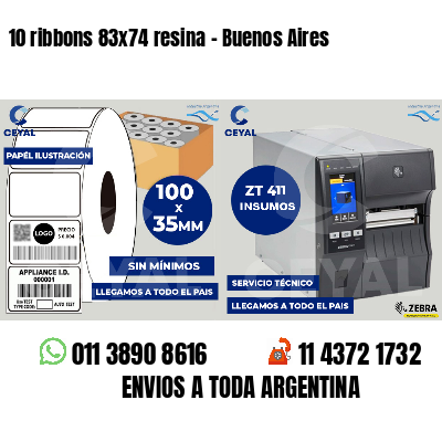 10 ribbons 83x74 resina - Buenos Aires