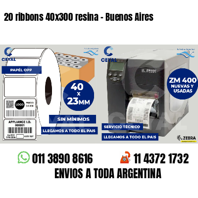 20 ribbons 40x300 resina - Buenos Aires