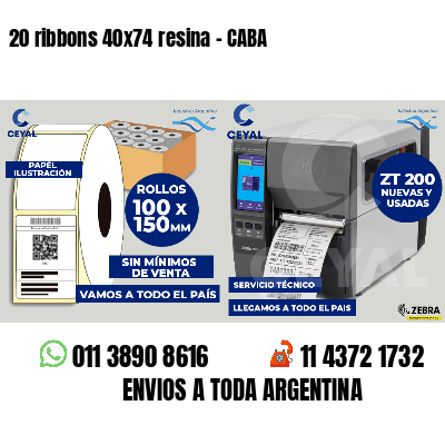 20 ribbons 40x74 resina - CABA