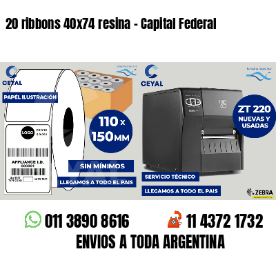 20 ribbons 40x74 resina - Capital Federal