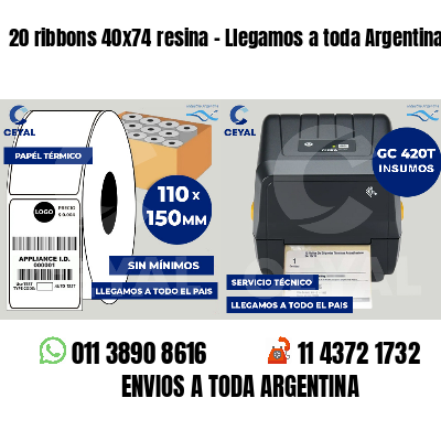 20 ribbons 40x74 resina - Llegamos a toda Argentina