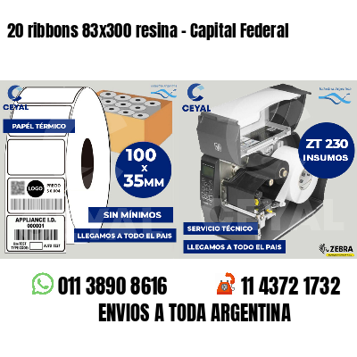 20 ribbons 83x300 resina - Capital Federal