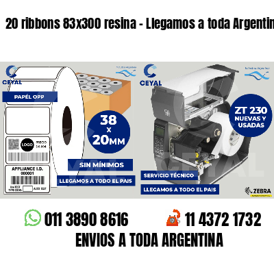 20 ribbons 83x300 resina - Llegamos a toda Argentina