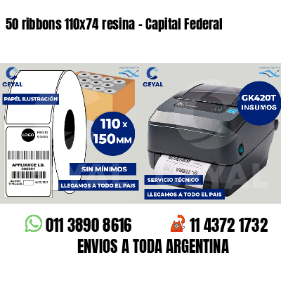 50 ribbons 110x74 resina - Capital Federal
