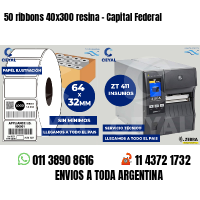 50 ribbons 40x300 resina - Capital Federal