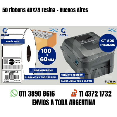 50 ribbons 40x74 resina - Buenos Aires