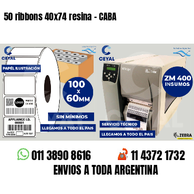 50 ribbons 40x74 resina - CABA