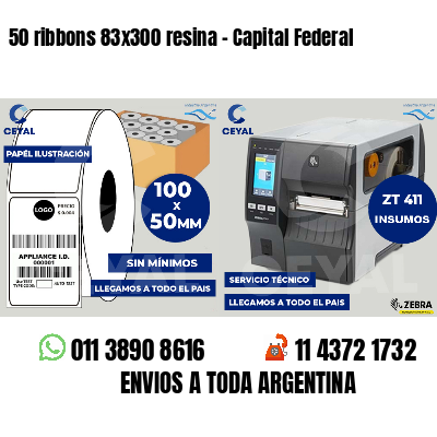 50 ribbons 83x300 resina - Capital Federal